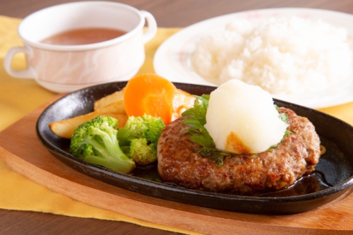 Japanese hamburger steak set